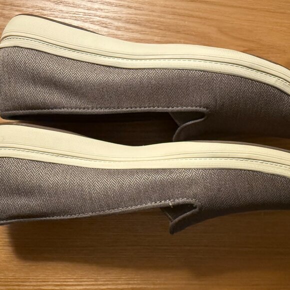 WOMAN'S BROWN GRASSHOPPERS - MEMORY DELUXE SLIDE SHOE SIZE 8M-BROWN TWEED - Picture 2 of 5